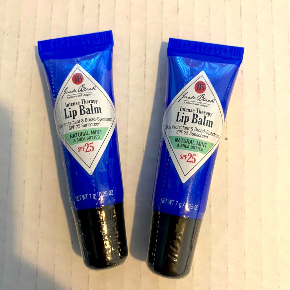 Jack Black Mint & Shea Butter Intense Therapy Lip Balm SPF 25 Set of 2